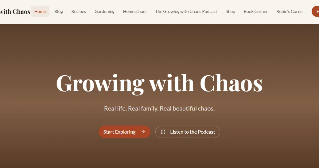 The Growing With Chaos website