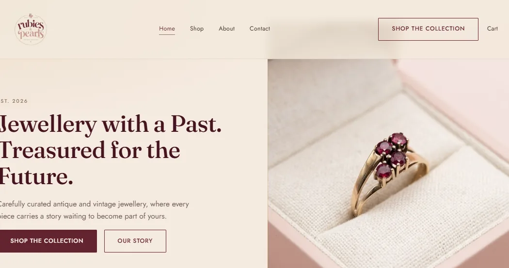 The Rubies & Pearls website